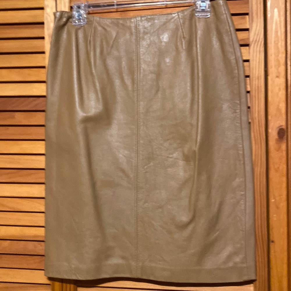Delicious Nice leather skirt straight mini skirt